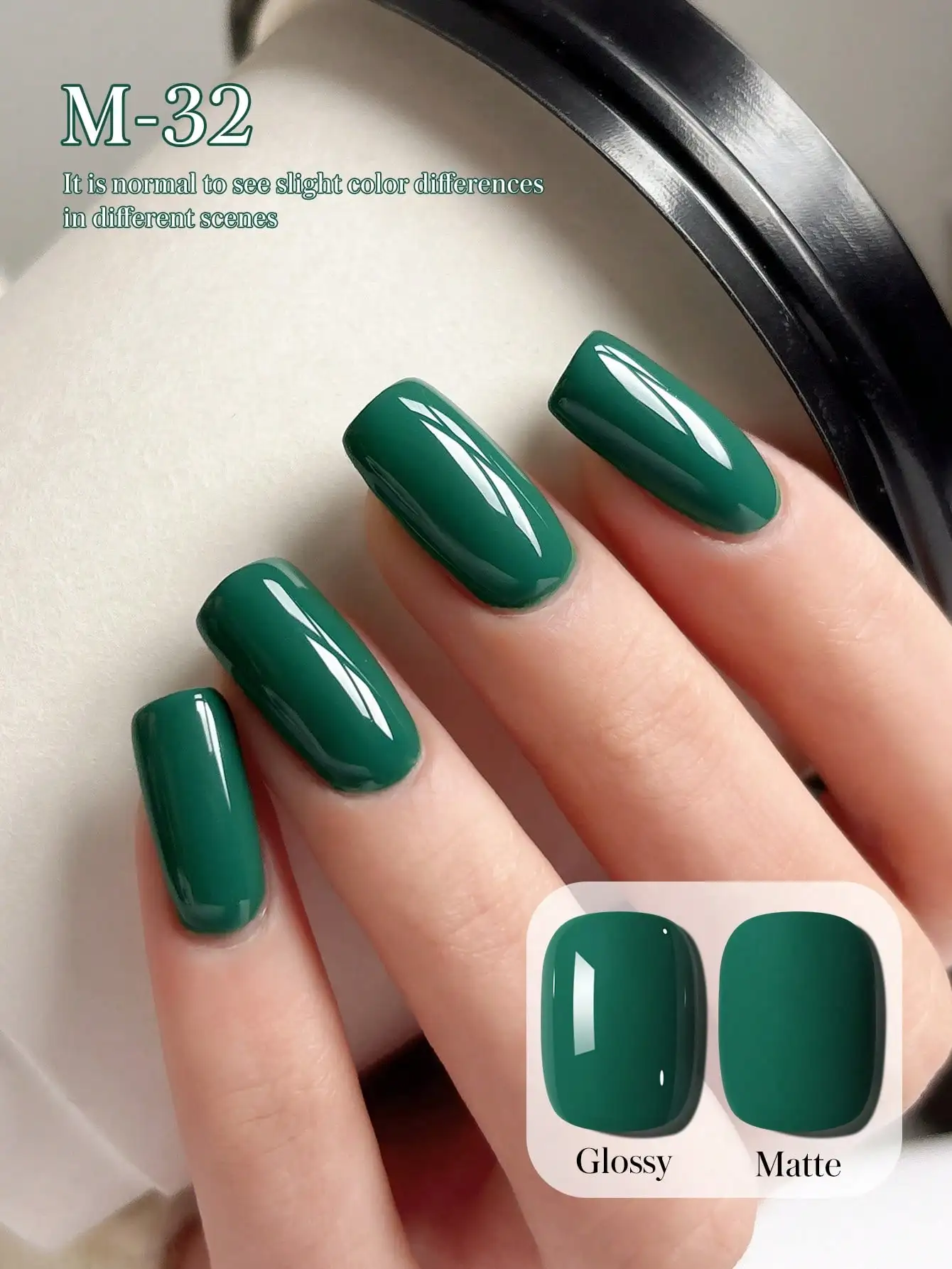 1pc 15ML Aloe Green Gel Nail Polish Unscented Soak Off UV LED Formula, Popular Green Shades, Perfect Gift For Spring