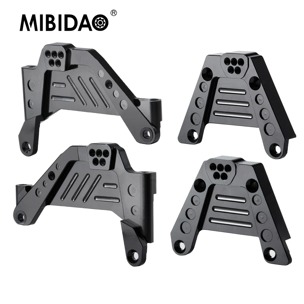 MIBIDAO Aluminum Alloy Front Rear Shock Holder Mounts for Axial SCX10 III Bronco Gladiator Wrangler Base Camp 1/10 RC Car