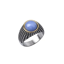 Men's Many gemstone style styles 316LStainless Steel Onyx Party Rings Classic Fashion Trend Jewelry,High Quality Product