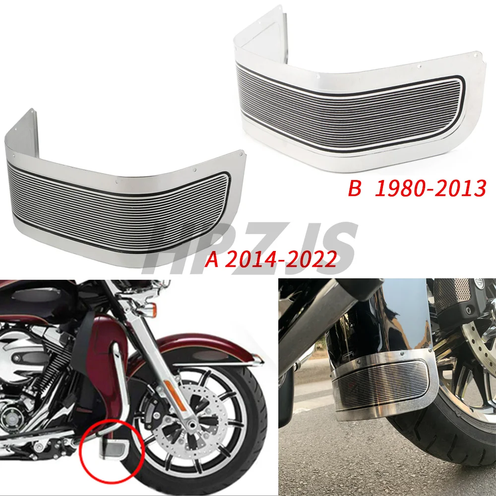 

Motorcycle Front Fender Skirt Trim Aluminum For Harley Touring Road King Electra Street Glide 1980-2022