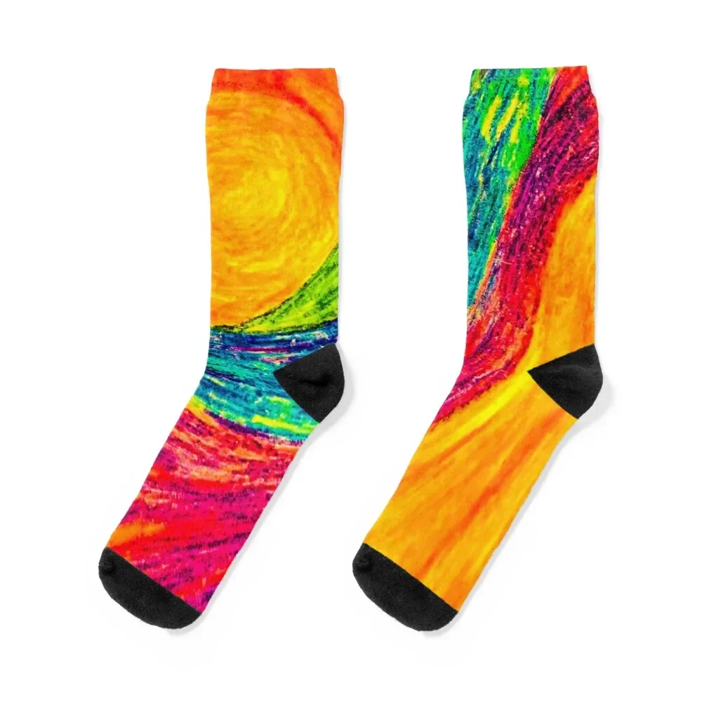 Sunset Rush Socks designer men cotton high quality golf Men's Socks Women's