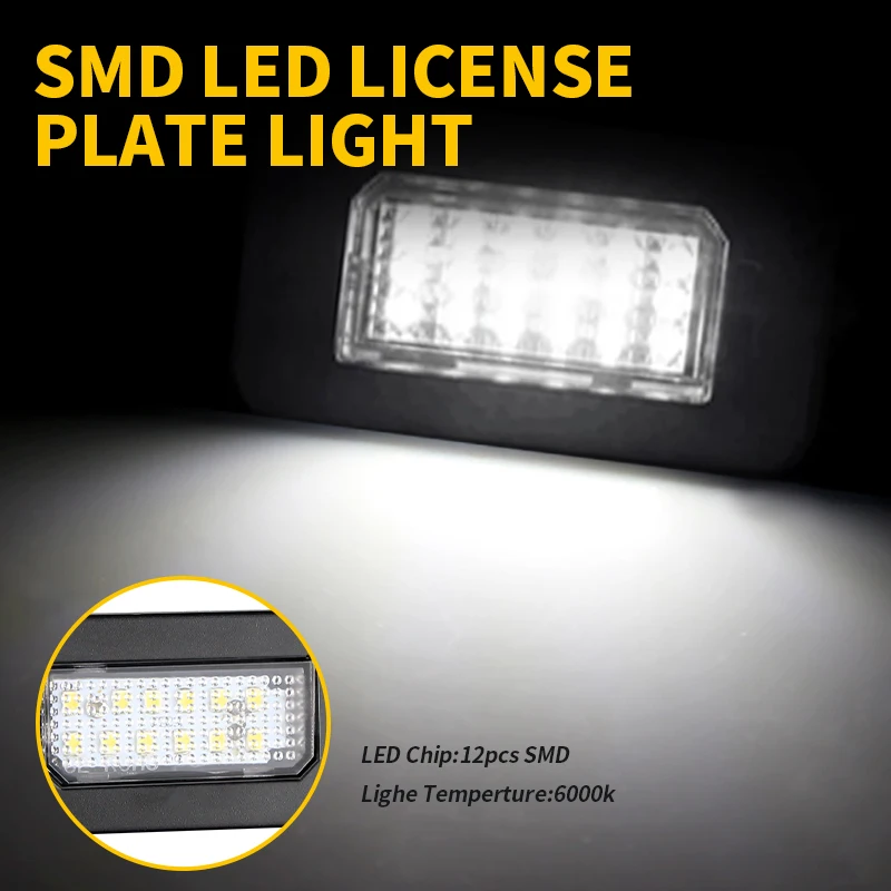 2 قطعة لا خطأ لوحة ترخيص مُضاء ل ألفا روميو جوليا 2016-2022 عدد مصباح ل ألفا روميو ستيلفيو 2017-2022 OEM # 50550396 #3