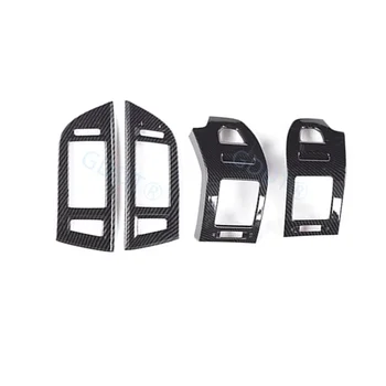 4 ชิ้น AC คาร์บอนสําหรับ Montero V93 V95 รถกลาง Dashboard Air Conditioner Vent Outlet กรอบสติกเกอร์สําหรับ Pajero V97 V98