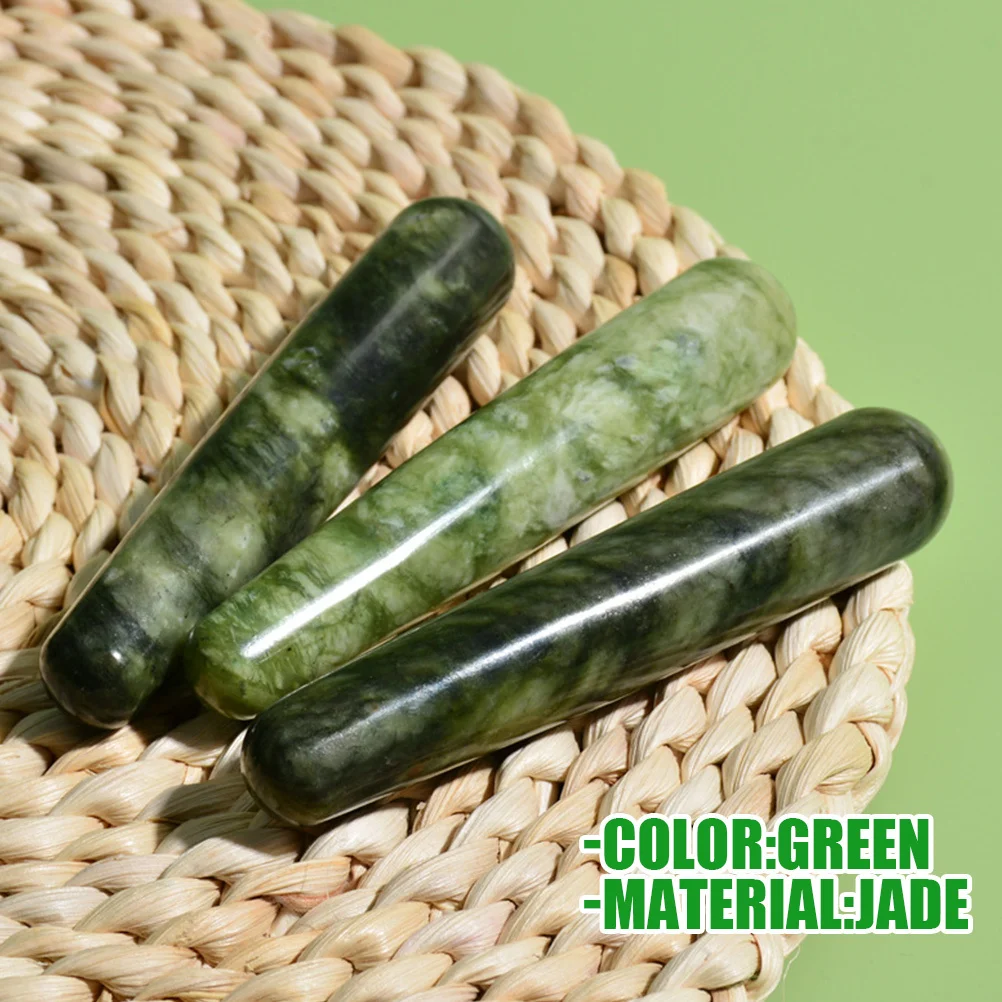 أداة تدليك اليشم المحمولة عصا نقطة الوخز للجسم واسترخاء الوجه علاج غوا شا مريح مدلك نقطة الوخز