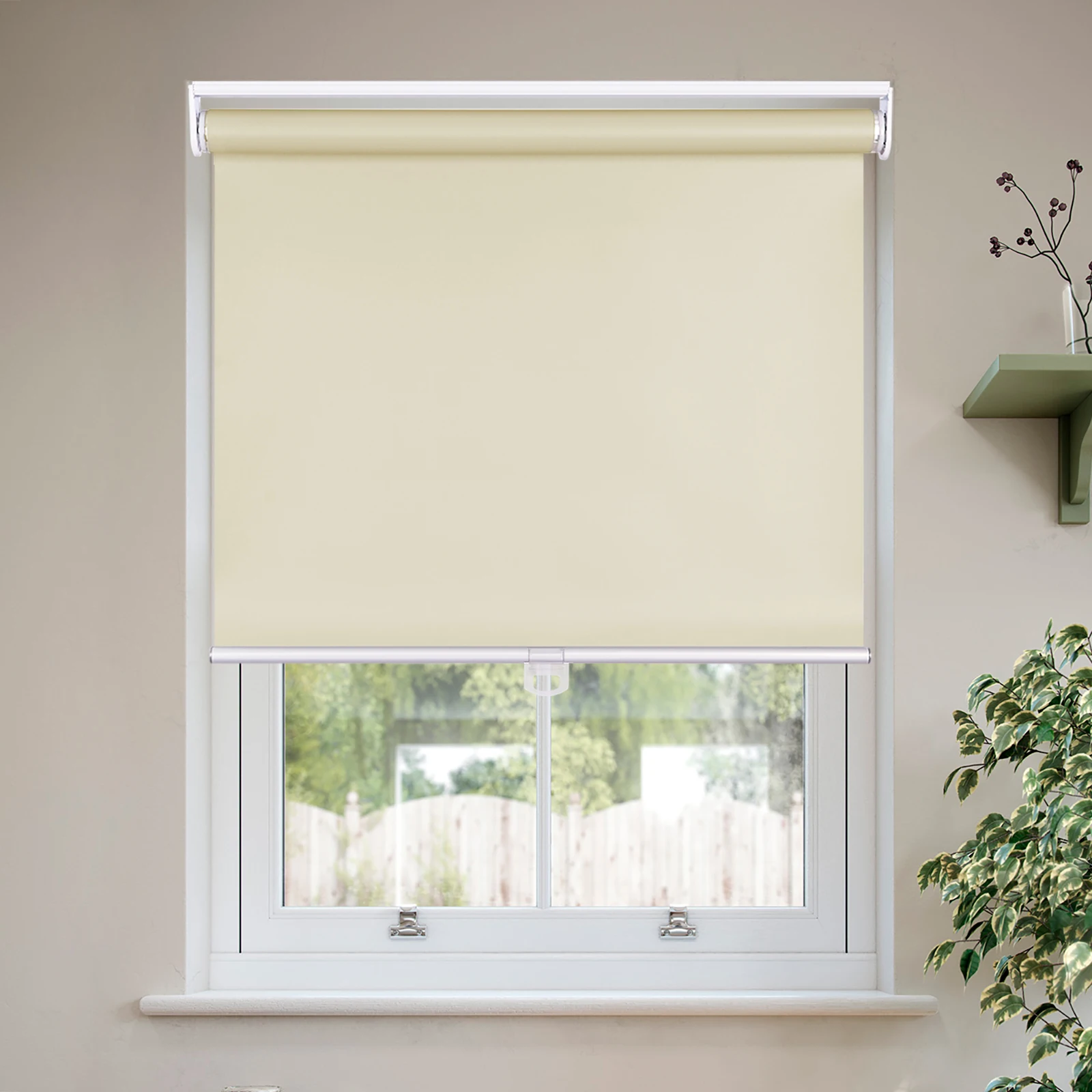 Customized Cordless Outdoor Roller Blinds With Spring Mechanism Manual Blackout Shades Home Office Decor