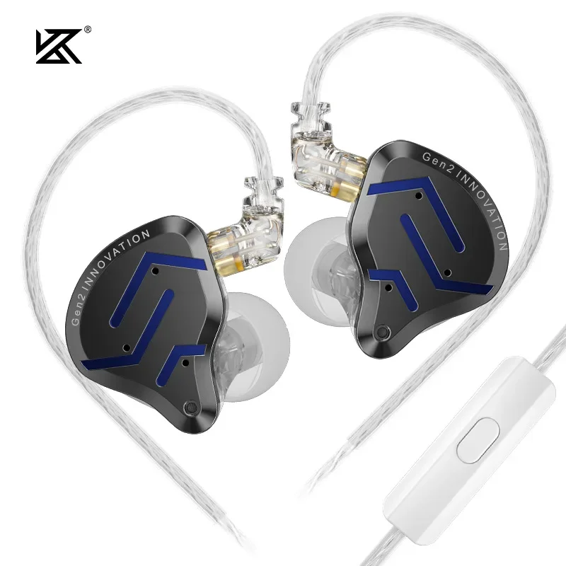 KZ ZSN Pro 2 auriculares metálicos Hybrid Drive 1BA + 1DD In Ear, auriculares de graves HIFI, Monitor, auriculares deportivos con cancelación de ruido y música