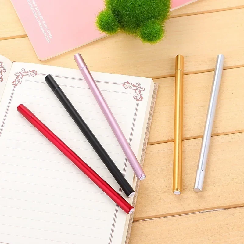 Metal Neutro Caneta Gel, Creative Coreana Papelaria, Canetas Assinatura, Cor sólida, Escritório e Material Escolar