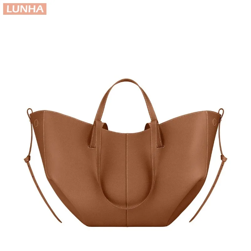 

Women's Large Capacity PU Tote Bag Pleated Tote Shoulder Armpit Women's Bag Large Shopping Bag