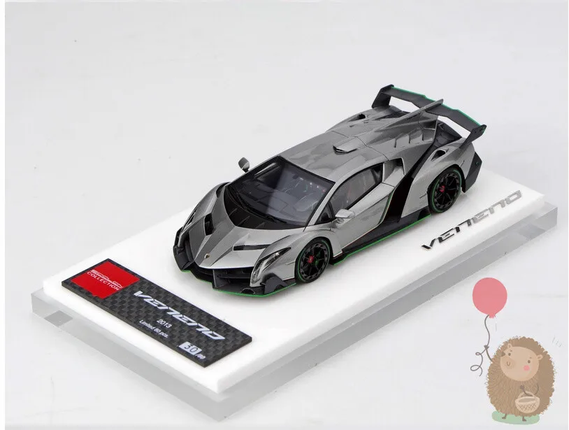 

Модель автомобиля Lamborghini Veneno 2013 из смолы, масштаб 1/43, серая, для хобби и подарков