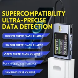 FNB58 USB voltímetro tipo C multifuncional carga rápida probador medición