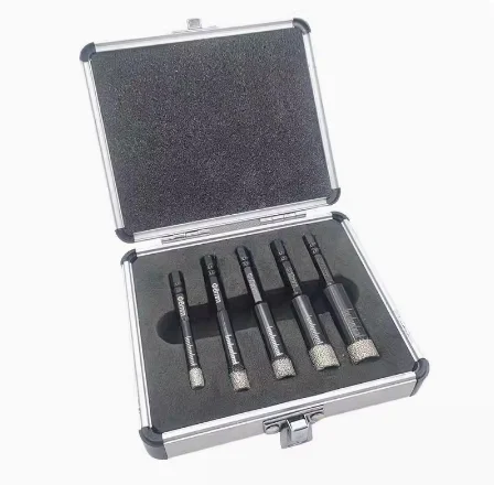 5Pcs Brazed Diamond Drilling Bits 6/8/10/12/14MM Hole Opener With Aluminum Box For Tile Marble Granite Quartz