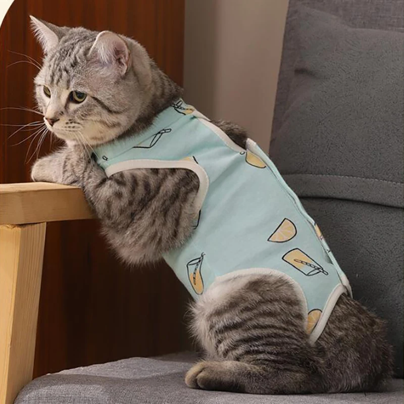 Kitten Recovery Suits Puppy Pet Vest Cat Anti-Licking Surgery Recovery Clothes Breathable Pet Care Jumpsuit Dogs Supplies