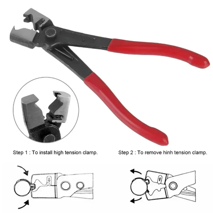 Crimping Plier Calliper Vise Pipe Clamp Collar Clip Car Oil Hose Repair Tools Auto Repairing Motorcycle Automotive Accessories