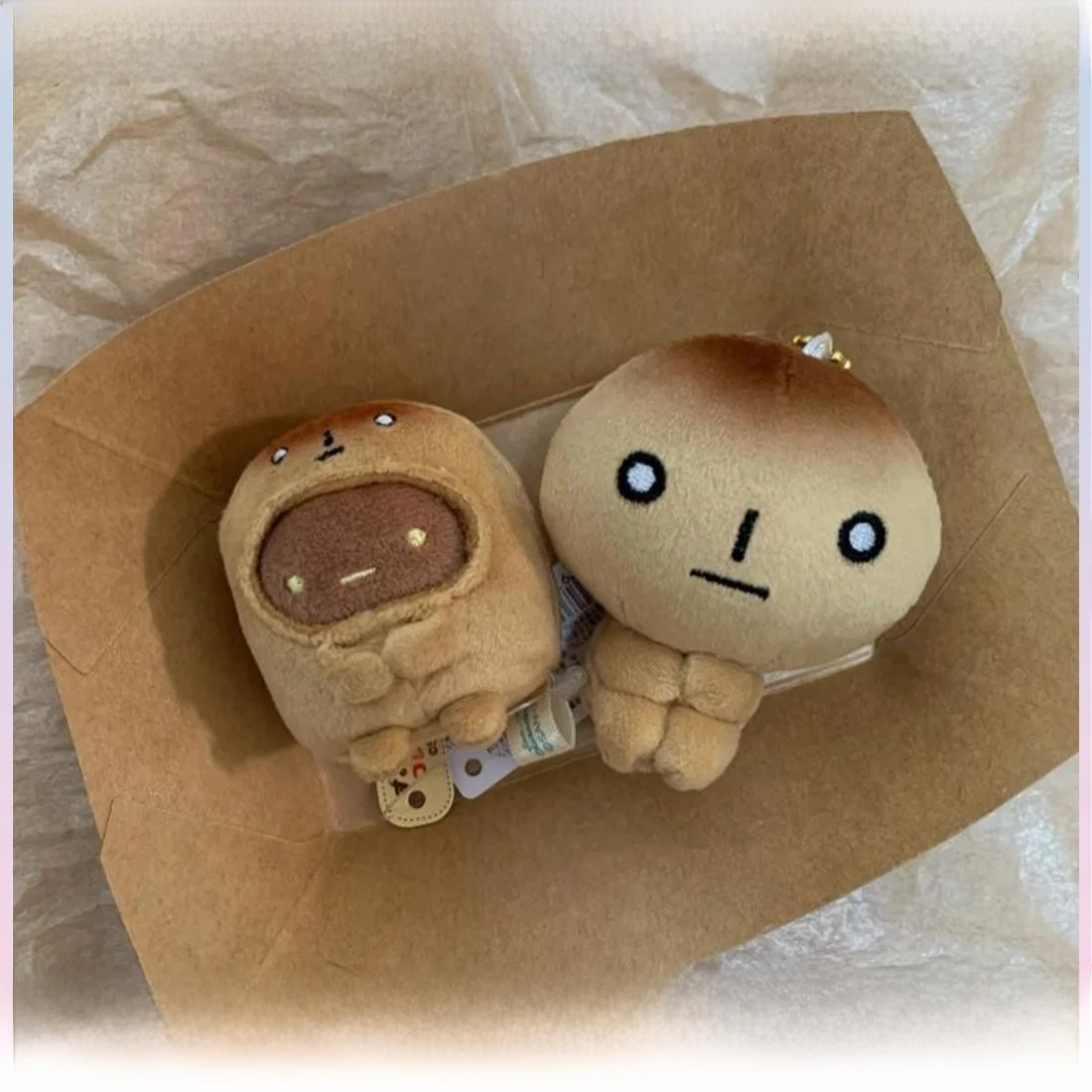 

90th Anniversary Limited Edition Burnt Bread round Doll Hand Jade Toy Plushie Meal Replacement Doll Corner Biota Pendant