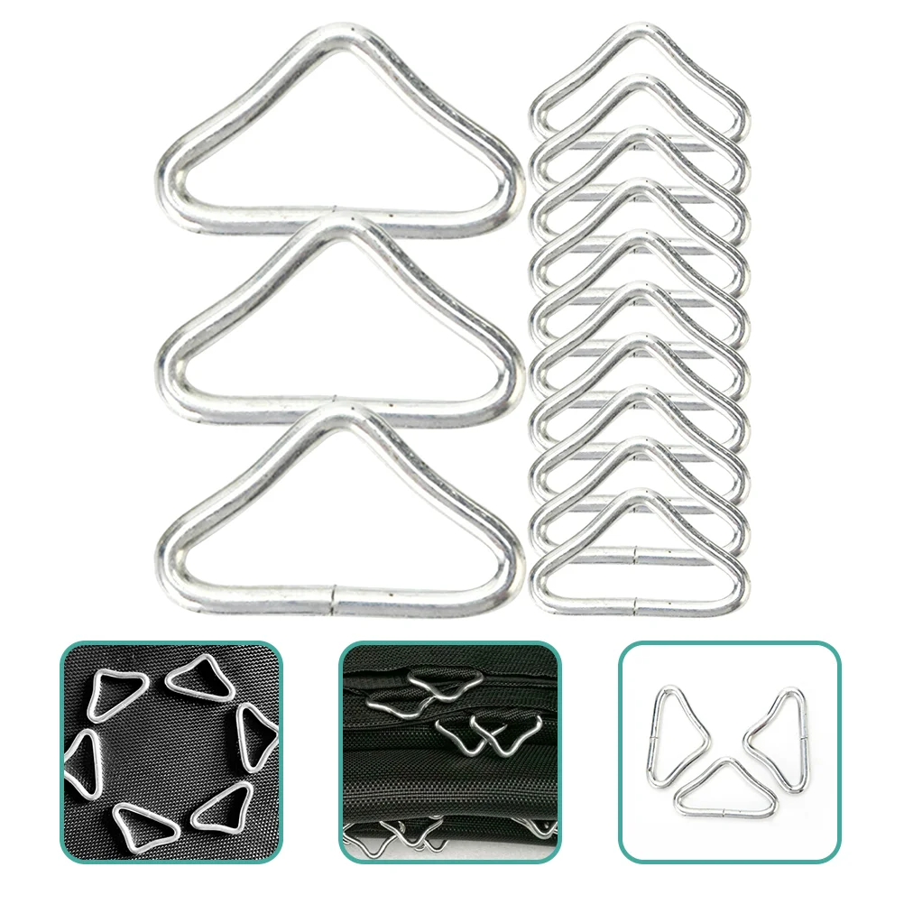 

30 Pcs Trampoline Triangle Buckle Poles Rings Professional Buckles Indoor Child