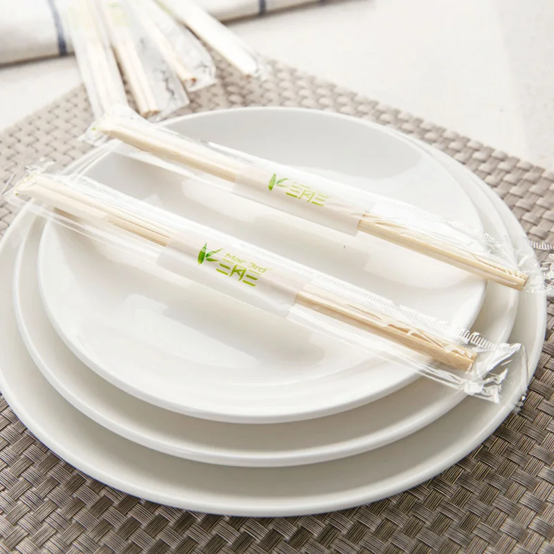 Chinese Disposable Bamboo Wooden Chopsticks Individually Wrapped Kitchen Tableware Disposable Chopsticks and Bamboo chopsticks