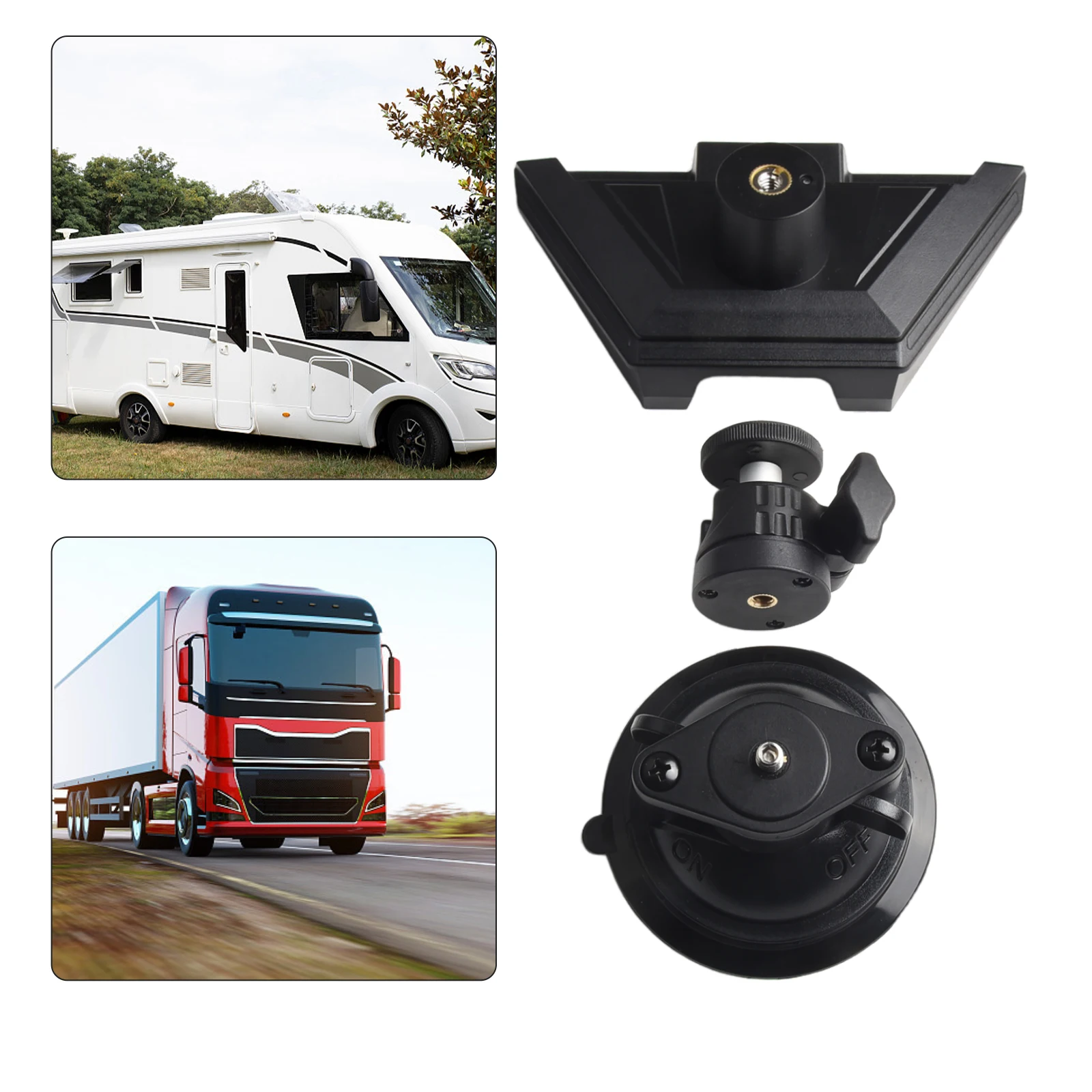 Outdoor Activities Mounting Bracket Adjustable Suction Cup Bracket Suction Cup Metal Plastic Rotatable Adjustable