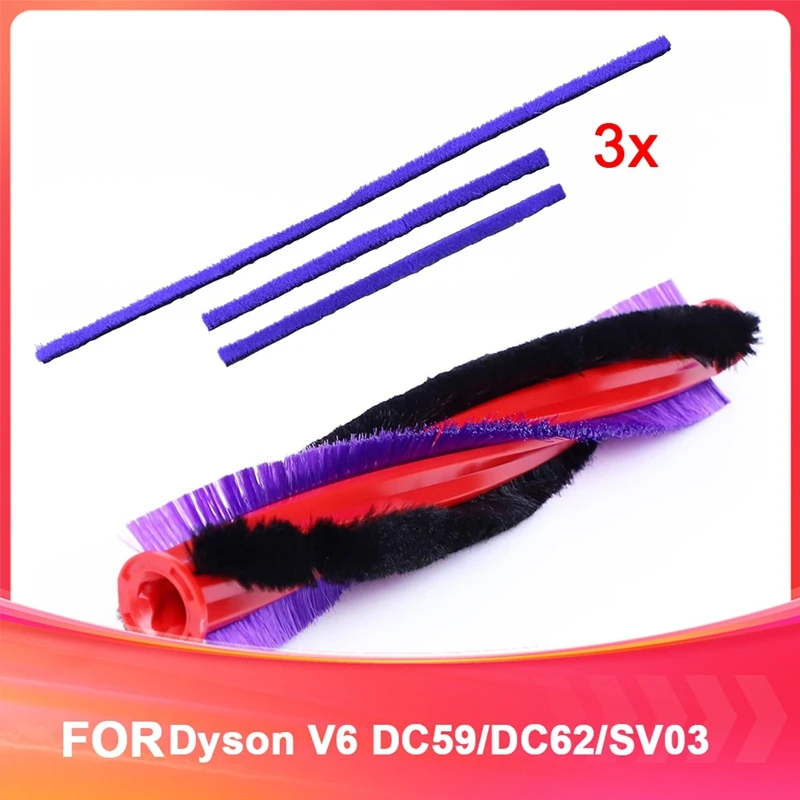 HOT！-185Mm V6 Brush Roll For Dyson V6 DC59/DC62/SV03 Vacuum Cleaner Replacement Rotating Brush,Plush Strips Replacement