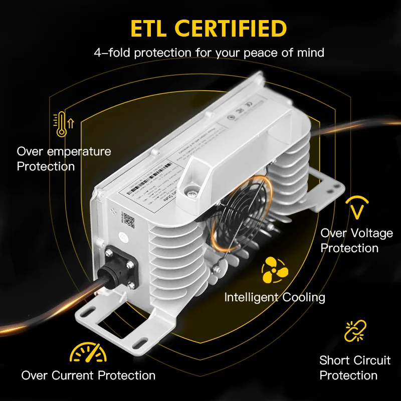 

48V 25A Lithium Battery Charger for Club Car Precedent Onward Tempo Golf Cart
