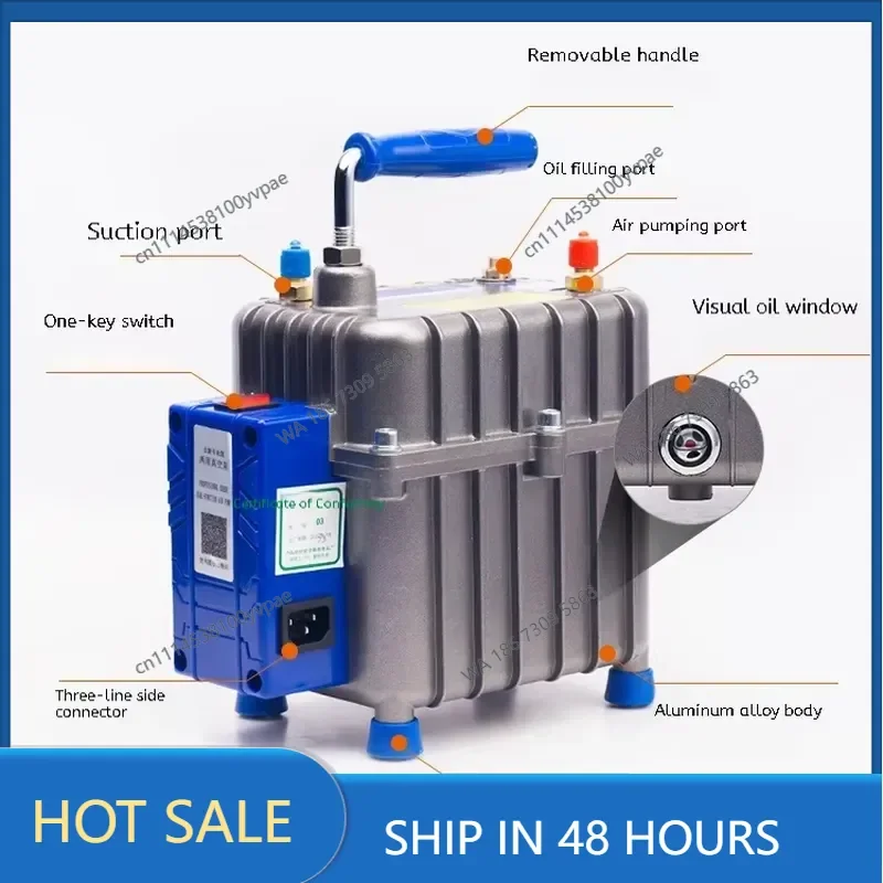 PVP-486 Dual-Purpose Automobile Air Conditioning Vacuum Pump for Pumping and Leak Detection Automotive Tool
