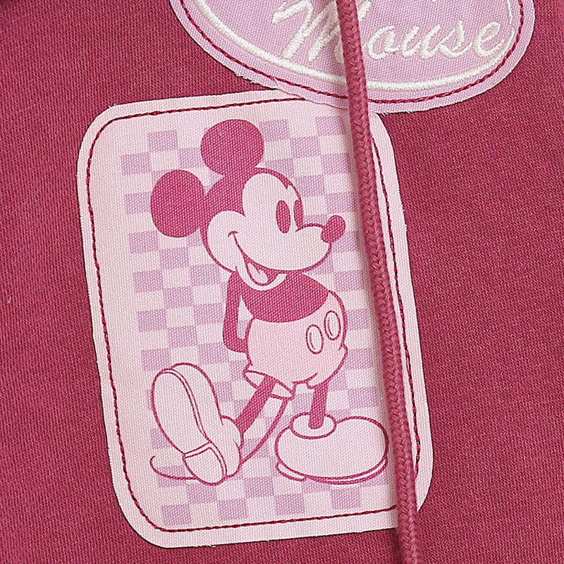 Felpa con cappuccio patchwork Disney Topolino Minnie da donna Casual con zip in pile con cappuccio Giacca da donna Cartoon Jumper Top Streetwear