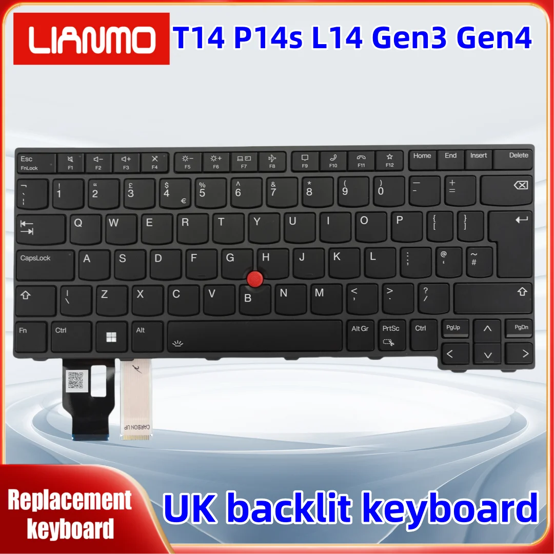 US/UK/CZSK/GR/KR/LA/EE/NO/AR/HE/RU/SI/TR/SP/FR/Keyboard for Lenovo ThinkPad T14 Gen3 P14S L14 Gen3 Gen4 Backlight Keyboard