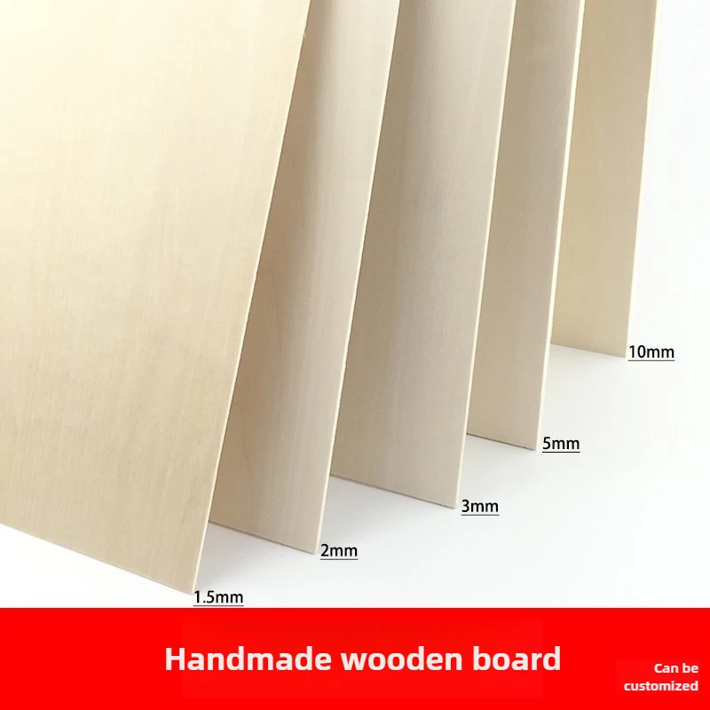 

Handmade Wooden Board DIY Building Model Material Ship Model Pyrograph Basswood Laminate Thin Wood Board Can Be Customized
