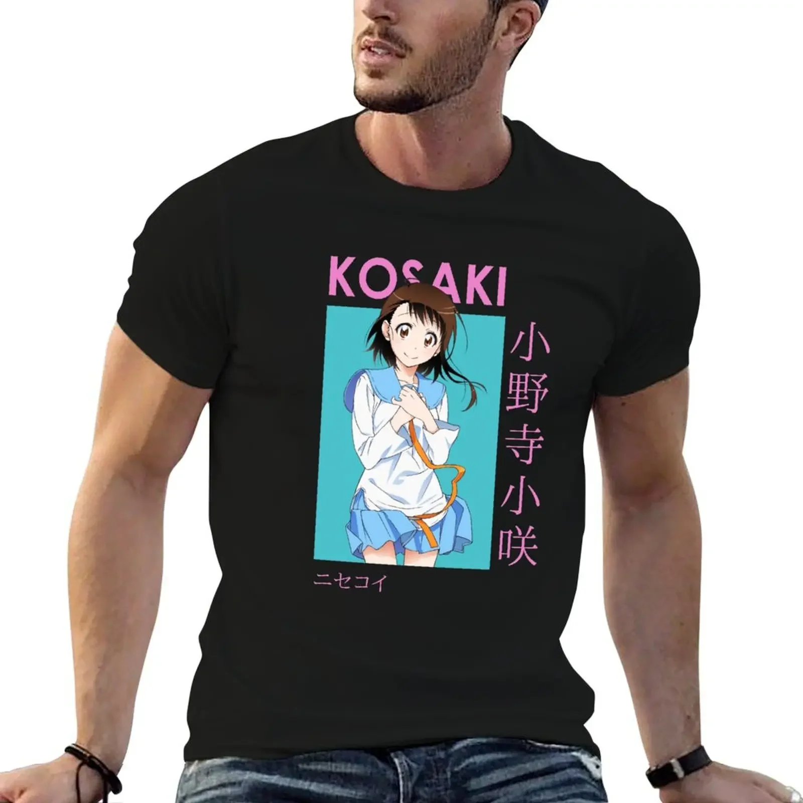 Kosaki Onodera Nisekoi False Love Card Anime T-Shirt oversized plain boys whites mens t shirt graphic