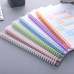 10Pcs 30 Holes Plastic Circles Ring Loose-leaf Book Album Binder Spiral Binding Clips A4 Notebook Binding Clips Random Color