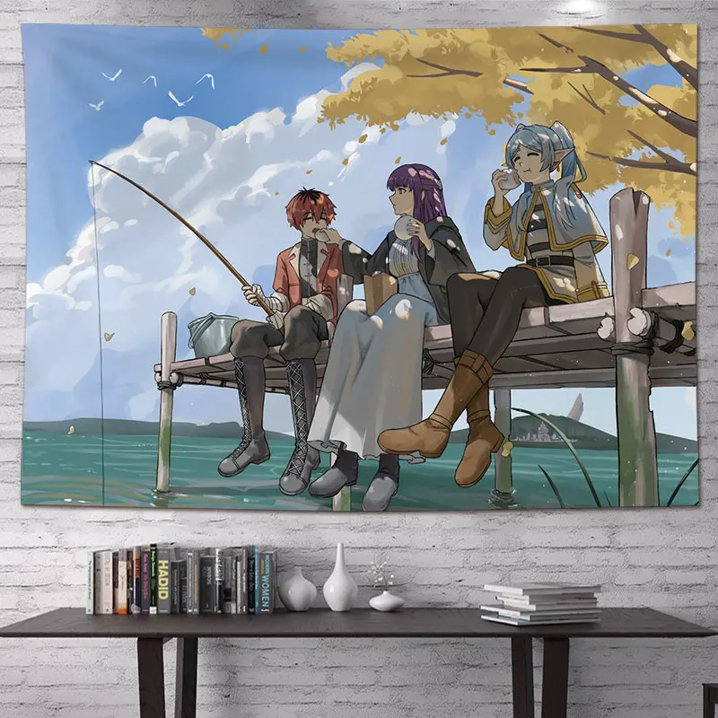 

Kawaii Anime Tapestry Japanese 2d Girl Wall Hanging Art Ins Style Decor for Fans Perfect Gift for Boys Girls Photo Background