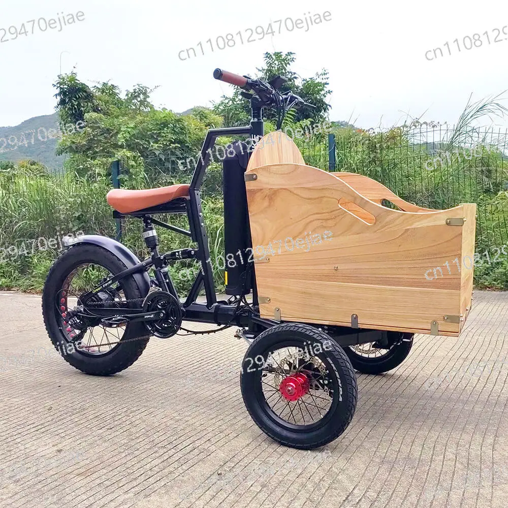 

Новый дизайн, трехколесный электрический велосипед 48В, трехколесный грузовой электровелосипед для взрослых, 250Вт, 350Вт, 500Вт, 750Вт, с корзиной.