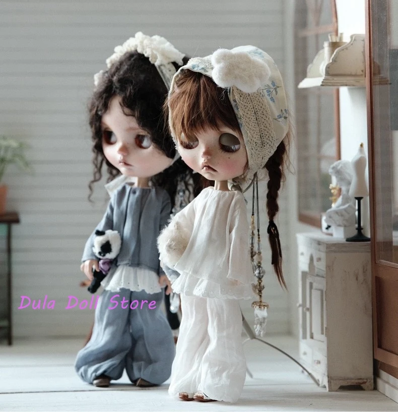 

Dula Doll Clothes dress 2025 Plain fake two-piece top bloomers baby suit for Blythe ob24 ob22 Licca JerryB 1/6 Doll