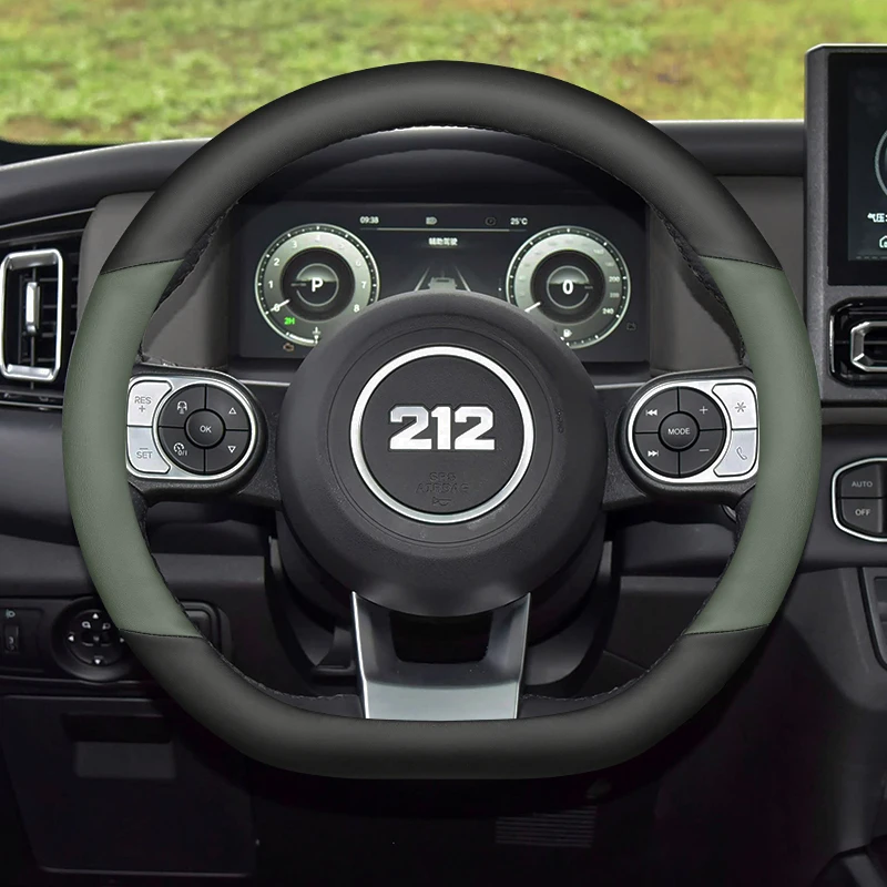 

Leather Car Steering Wheel Cover for 212 T01 2024 2025 Accessories