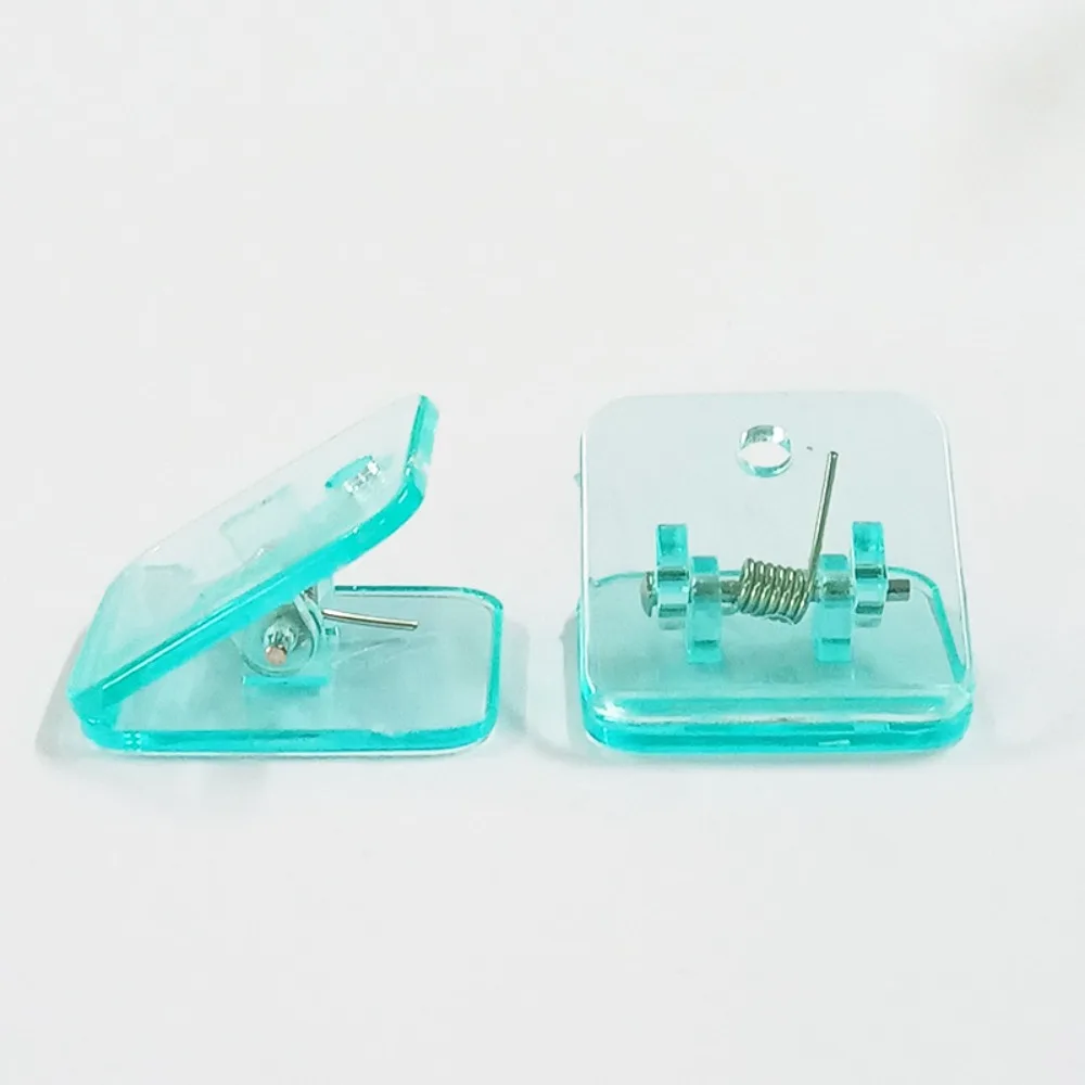 10pcs Durable Acrylic Acrylic Corner Clips Square Transparent Document Folder Letter Paper Clip School Office