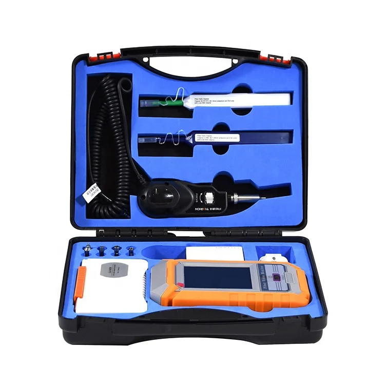 

Fiber Optic Connector Inspection Tool Case With Fiber Optic Inspection Probe FVM103 One Click Cleaner Fiber Optic Cleaning Box