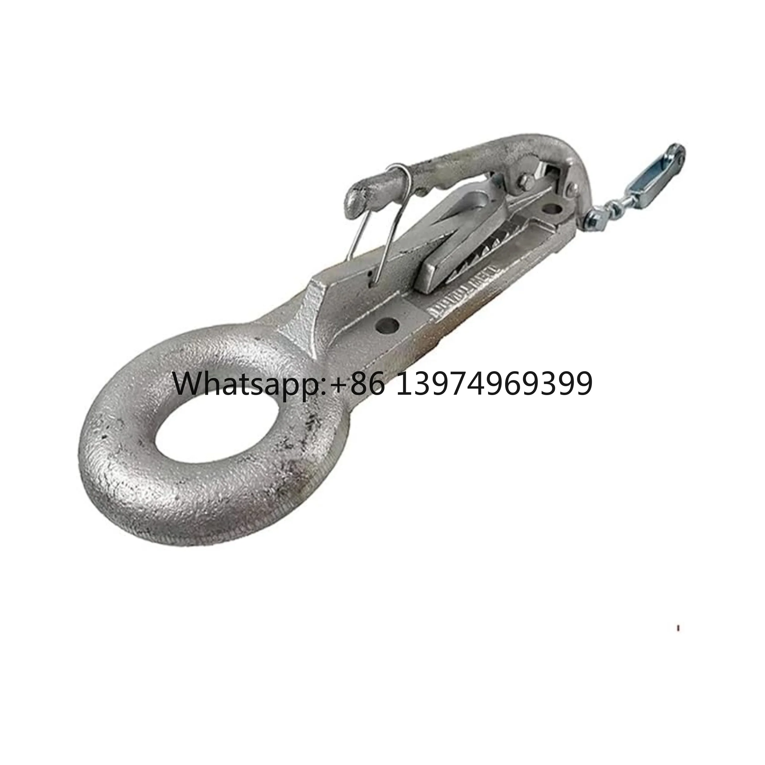 Mechanical Brake Trailer Hitch Coupling 75mm Ring Coupler Galvanized Steel 4400KG Rated O Ring Coupling for Camper Trailer
