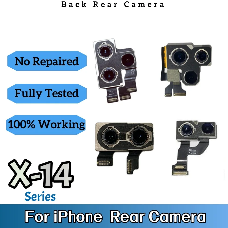 

Tested X XR 12 13 mini Back Camera Main Lens Flex Cable Camera module For iPhone XS 11 12 13 14 Pro Max Rear Camera Repair Parts