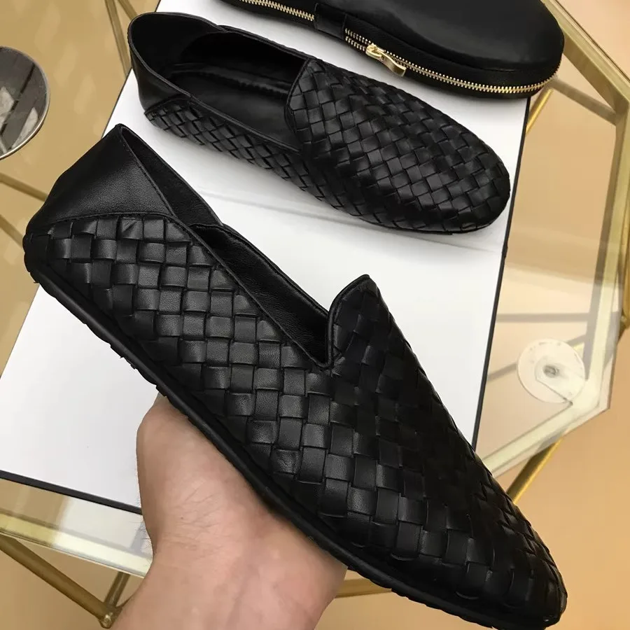 New Men's Foldable Leather Wallet Shoes Lazy British Korean Style Portable Travel Shoes Breathable Summer Casual Shoes
