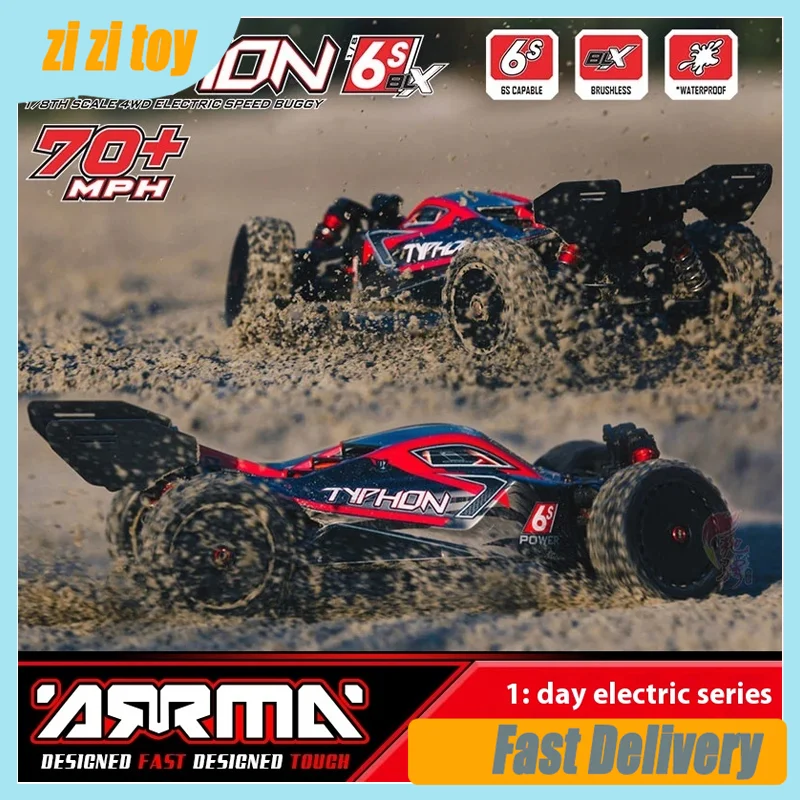 ARRMA Typhoon V5 Remote Control 1:8 Professional Electric Model Car Typhon 6S Off road Climbing Vehicle RTR 4WD Gift