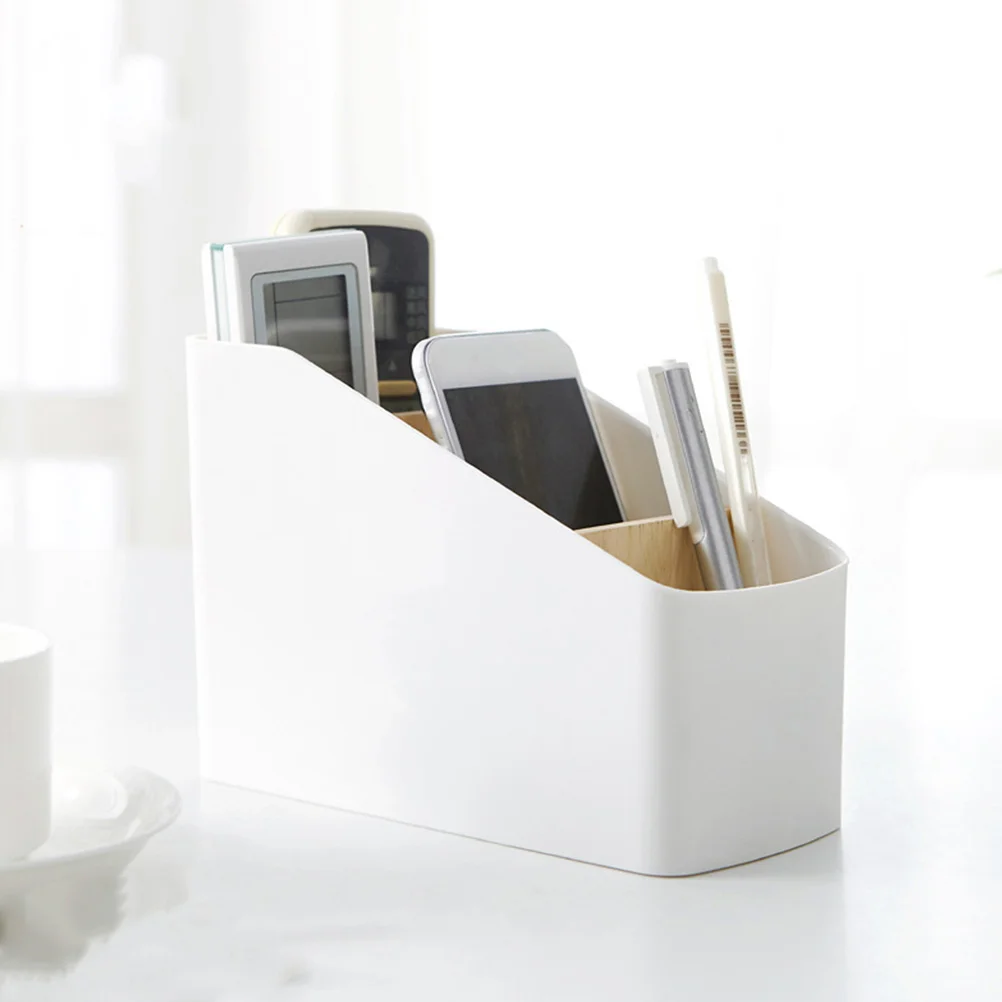 Compact Abs Wood Remote Control Holder Desktop Storage Box Home Office ganizer Filing Products Case Remote Control Storage Box