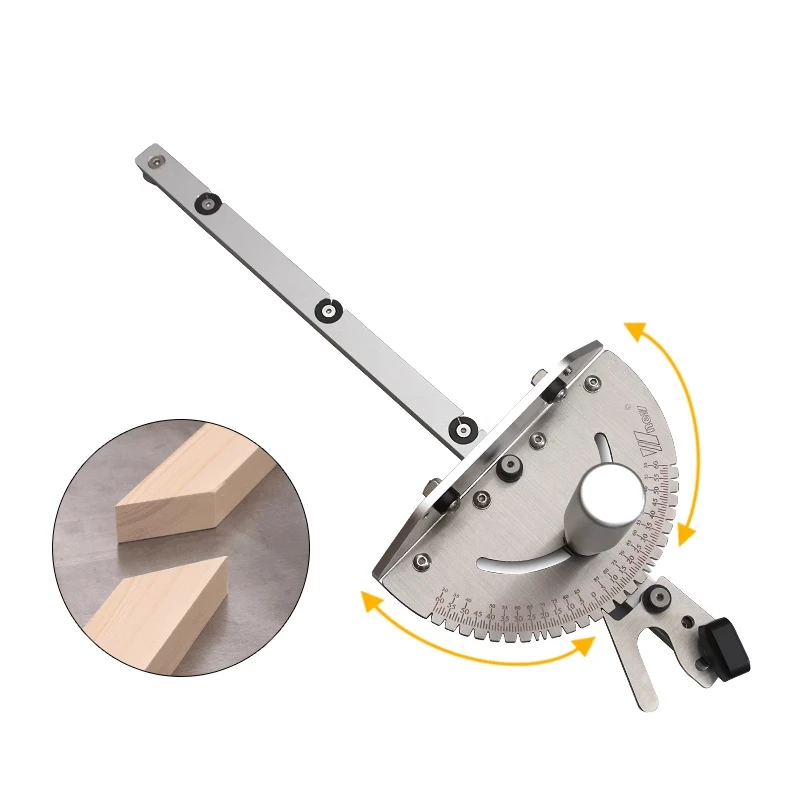 Règle à poignée poussoir pour le travail du bois, goulotte, scie à table d'angle, scie à ruban, flip-chip, machine à graver, coupe, bricolage