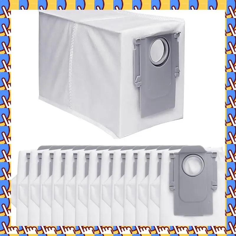 A20M 14 حزمة أكياس الغبار الأبيض والرمادي غير المنسوجة النسيج ل Roborock Q Revo جهاز آلي لتنظيف الأتربة سعة كبيرة حقيبة المتاح