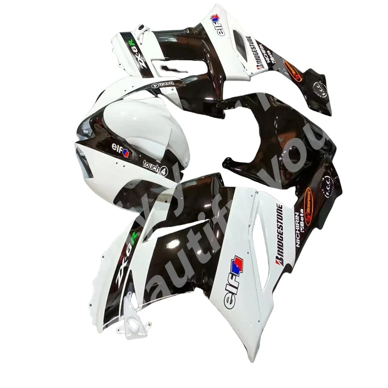 

High quality plastic Fairing kit for Kawasaki ZX 6R 2007 2008 bodywork NINJA zx6r 07 08 white black ABS fairings set 2007 2008