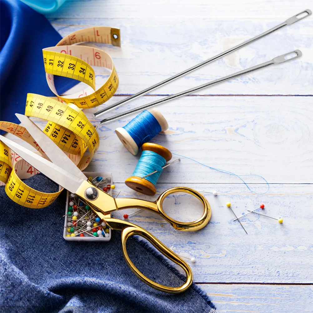 

6pcs Metal Tool Kit Waistband Drawstring Threader For Sewing Diy Crafting Embroidery Cord Rope Clip Lightweight Portable Sewing