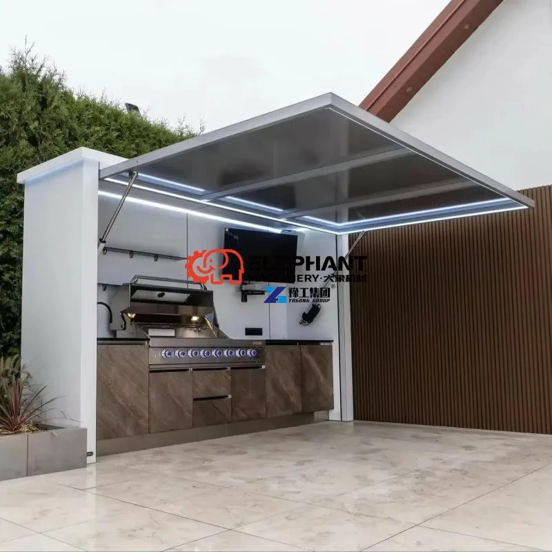 Prefab Outdoor Kitchen Pod – Stainless Steel BBQ Grill Cabinet, Modular Weatherproof Garden & Patio Cooking Station