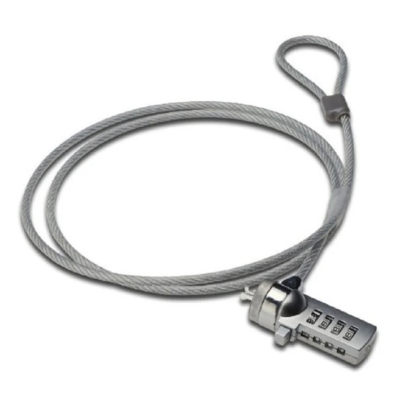 Combinação Cabo Lock para Laptops e Outros Dispositivos, Cabo de aço de 1,2 metros, Notebook/Laptop Combination Lock Security Cable
