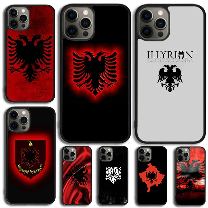 Albania flag Phone Case For iPhone 16 15 14 13 12 Mini 11 Pro Max Plus X XS Max XR Cover Shell coque