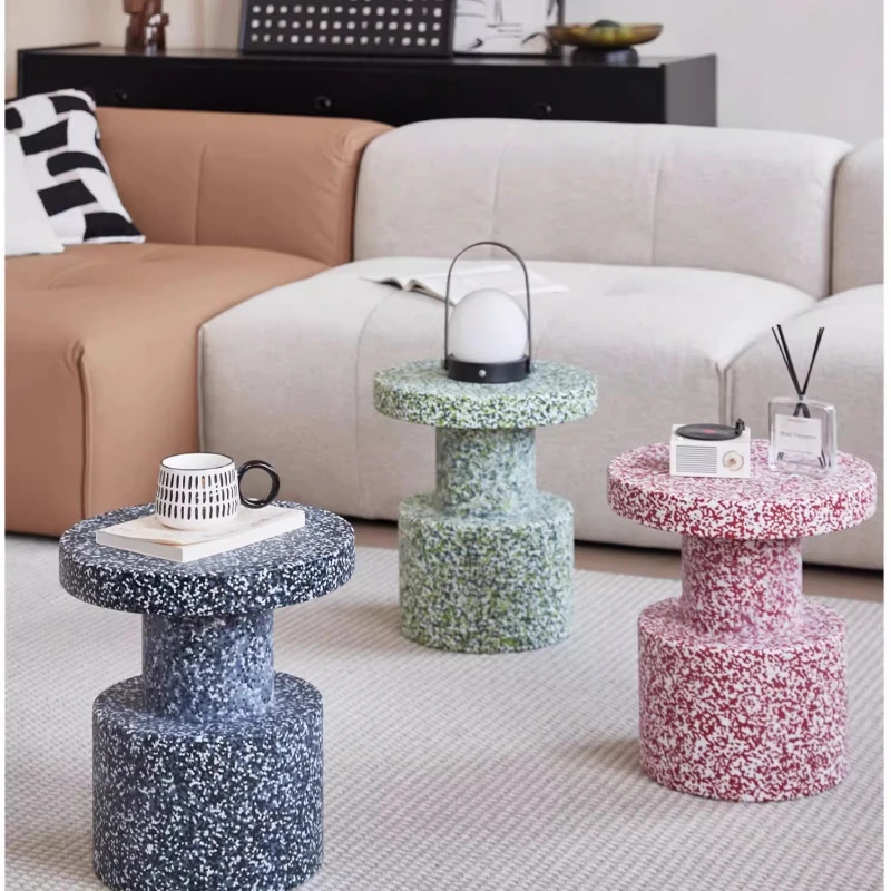 Creative Dopamine Plastic Shoe Bench Modern Ottoman Decor Colorful Entryway Side Table