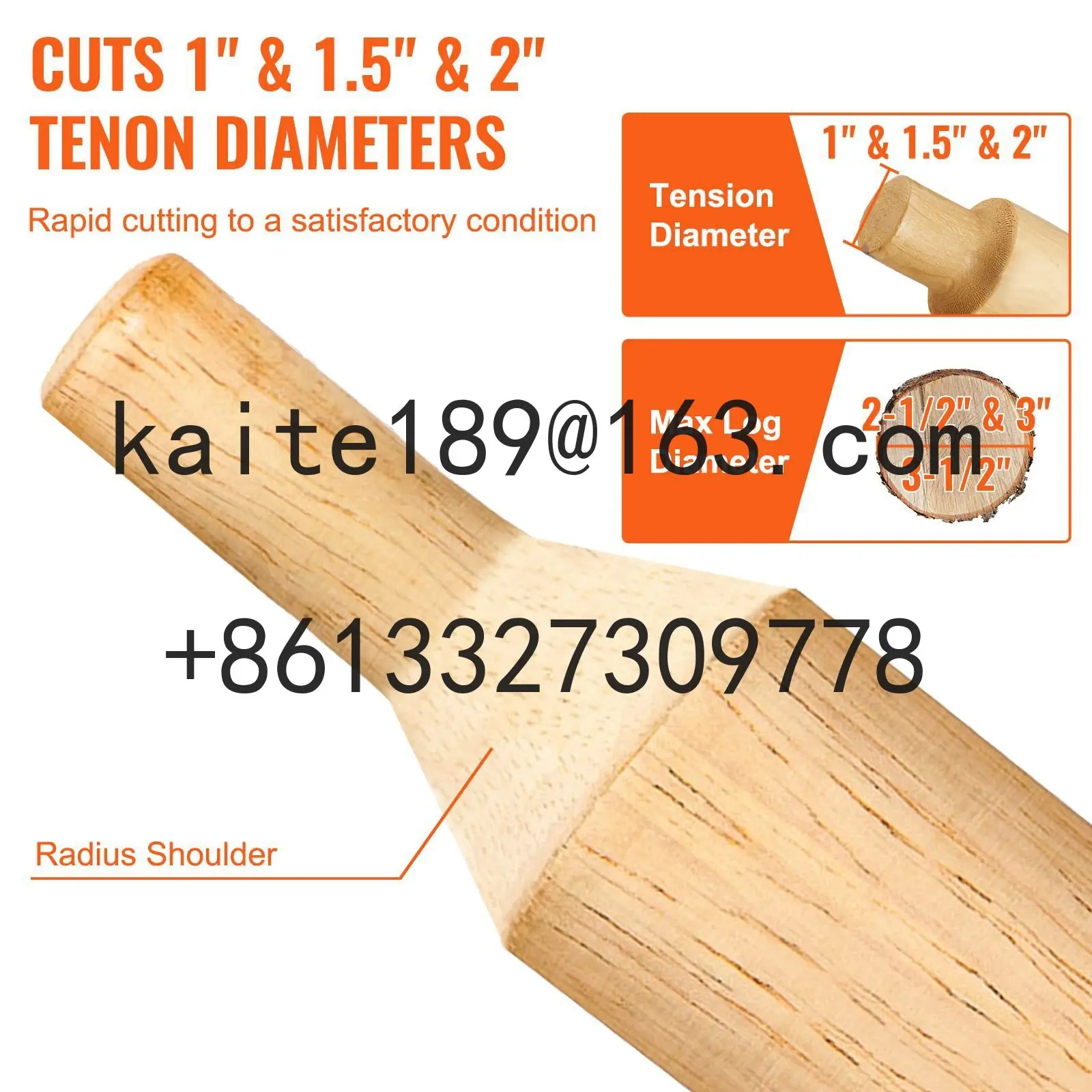 Taglierina per tenoni da 1"/25,4 mm 1,5"/38 mm e 2"/50,8 mm