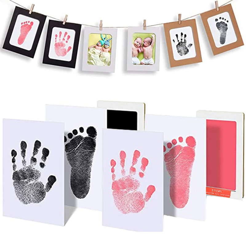 Baby Handprint Footprints Ink Pads Baby Care Environmental-friendly Non-Toxic Imprint Kit Pet Paw Prints Inkpad Infant Souvenirs